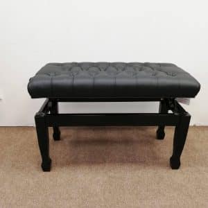 DUET ADJUSTABLE PIANO STOOL WITH BLACK SEAT