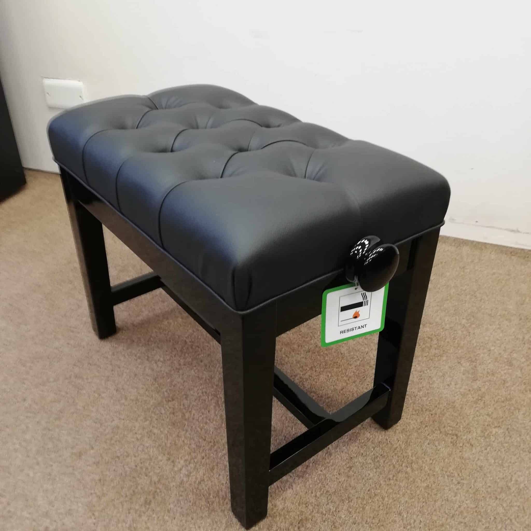 ADJUSTABLE PIANO STOOL, SOLID FIXED LEG NO ASSEMBLY REQUIRED