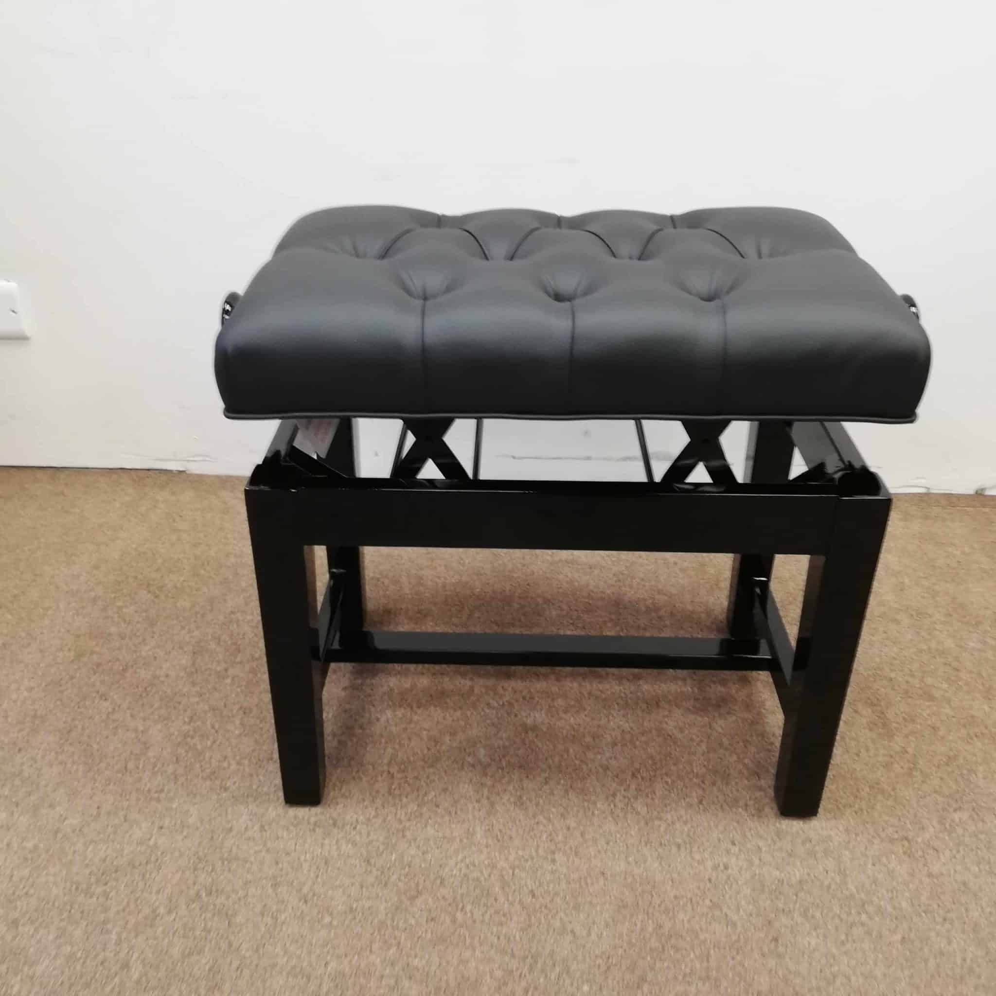 ADJUSTABLE PIANO STOOL, SOLID FIXED LEG NO ASSEMBLY REQUIRED